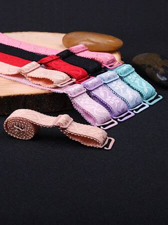 1 对 1.5 厘米/0.591 英寸胸罩肩带，弹性织物肩带，可更换胸罩肩带，可调节防滑肩带，胸罩织物肩带