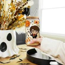 1pc 16oz Creative And Multi-Pattern Harry Potter Personalized Glass Water Cup - Transparent - View 10