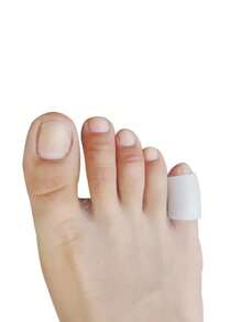 QKC 1 Pair Soft & Comfortable Unisex Toe Cover, Suitable For Heels And Casual Shoes - White - View 5