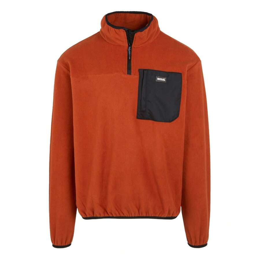 Regatta Mens Frankie Half Zip Fleece Top (Red Ochre) - Red - View 1