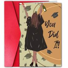 One Piece, Graduation Greeting Card, Celebration, Suitable For Graduates, Congratulations And Express Pride, Provide Encouragement, Well Done Greeting Card, Perfect For Friends, Teachers And Classmates. - Multicolor - View 6