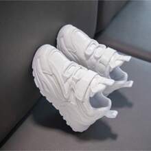 Zapatillas de tenis para niños y niñas de 6 a 18 años, cómodas, rosas, informales, de moda, cómodas, transpirables, de suela suave. - Blanco - Ver 4