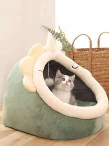1 Peça Cama Fofa e Fofa para Gatos, Cesta de Dormir para Gatos Respirável Adequada para Gatos Pequenos, Médios e Grandes, Casa Confortável para Gatos em Todas as Estações