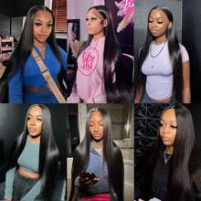 18-Clip 8pcs/Set Straight Brazilian Human Hair Extensions, Natural Black Color, 16 Inches - S1 - View 10