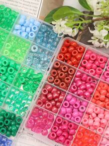 24 Colors, Rainbow Condi Beads, Pony Bead Friendship Bracelet Kit, Elastic Rope For Jewelry Making, Craft Gifts For Girls And Adults - Multicolor - View 11