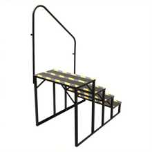 Futchoy Step Ladder, Porch Steps With Handrails, Swimming Pool Ladder Above Ground, Portable Step Stool Home Decor For Travel Trailer - Mixed Colors - View 3