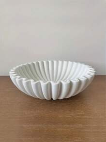1pc Wave Rim Silicone Dish Bowl Mold, Large & Small Size, DIY Cement, Gypsum, Clay, Resin, Concrete, Candle Storage For Home Decor, Jewelry Holder, Craft Making - White - View 7
