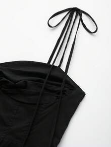 Lässiges einfarbiges Trägershirt mit verstellbaren Trägern