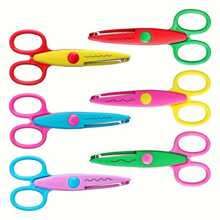6pcs Decorative Edge Scissors Set - Serrated Blades Suitable For DIY Projects, Paper, Cards, Photos, Scrapbooking - Ideal For Office, School And Home Use - Multicolor - View 6
