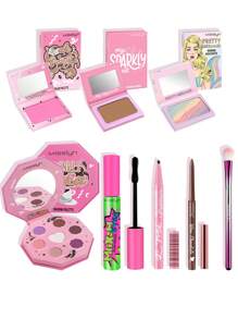 MISSLYN 8件套多功能彩妆套装，闪亮摩卡眼影盘，咖啡色彩妆盘，Maxim Eyes丰盈睫毛膏，Fork It液体眉笔，My Sparkly Secret古铜粉，持久巧克力色眼线液，Pretty Mermaid彩虹高光，化妆刷 - #Set 2 - 查看 11