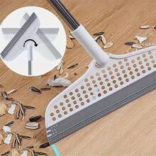 1pc 2-In-1 Magic Broom & Squeegee - Long Handle Pet Hair Remover For Floors, Tiles, Glass & Carpets - Versatile Cleaning Tool For Home Use - Multicolor - View 12
