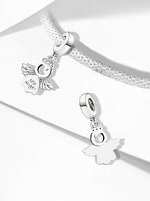 1PC 925 Bạc Sterling Love Angels Series Charm Bead Phù hợp cho Vòng tay, Vòng đeo tay, Trang sức DIY và Trang phục hàng ngày Trang trí phù hợp cho bé gái Ngày lễ tình nhân - Bạc - Xem 7