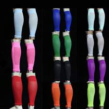 1 Coppia di protezioni per gambe da calcio professionali ad alta elasticità, design a singolo strato con tasche e fori di aerazione in rete traspirante