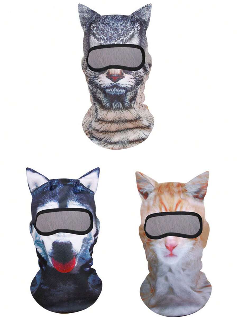 1pc Summer Animal Print Cycling Outdoors Sports Neck Gaiter Face Mask - Multicolor - View 1