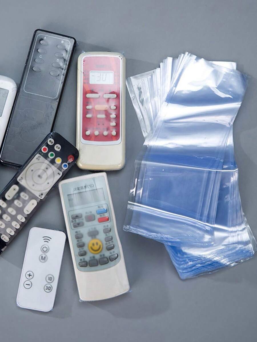 100pcs Clear Remote Control Cover,Bag,Organizer,Storage