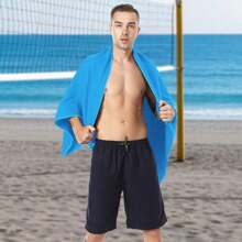 Asciugamano da spiaggia compatto e ad asciugatura rapida con fibra ultrasottile, adatto per fitness, viaggi all'aperto e hiking, ideale per spiagge, nuoto e yoga, per attività fitness e all'aperto