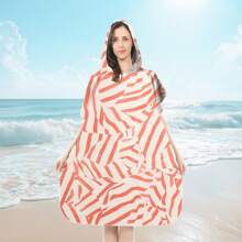 1 halat de baie de schimb, poncho de surf absorbant de apă, halat de baie cu glugă cu uscare rapidă, subțire, ușor, rezistent la vânt și UV, moale și cald, potrivit pentru înot, duș, scufundări, surfing pe plajă, călătorii de vară, vacanță, decor baie, articole esențiale pentru plajă