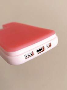 时尚创意 3D 硅胶可爱粉色果冻布丁加厚防震手机壳适用于 16 Pro Max、15 Pro、新 14、13 系列