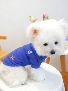 1pc Pet Clothes Polo Shirt For Small Dogs & Cats, Bentley Bear Design, Casual & Fashionable, Suitable For Puppy & Small Breed, Comfortable