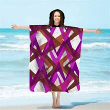 1 halat de baie de schimb, poncho de surf absorbant de apă, halat de baie cu glugă cu uscare rapidă, subțire, ușor, rezistent la vânt și UV, moale și cald, potrivit pentru înot, duș, scufundări, surfing pe plajă, călătorii de vară, vacanță, decor baie, articole esențiale pentru plajă