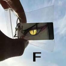 1pc Acrylic Keychain With Glowing Eyes, Popular Cartoon Character Accessory, Double-Layer Laminated - Multicolor - View 18