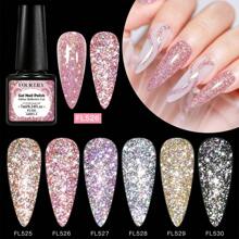 FOUR LILY 7ml Glitter Diamond Gel Nail Polish New Reflective Disco Shiny Nail Polish Ultra-Shimmer Nail Gel For DIY Manicure - Multicolor - View 2