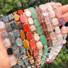 AAA 不对称方形月光石虎眼石拉长石天然石隔珠适用于珠宝制作用品手链项链配饰 - Beads - 查看 7