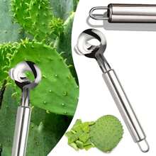 Juego de 3/1 pelador de cactus de acero inoxidable, herramienta quitapulpa de fruta, paleta con agarre fácil para tunas de cactus con orificios de drenaje, utensilio de corte y extracción de cactus seguro y eficiente, accesorio de cocina resistente al óxido, ideal para preparar recetas de nopales y fruta de cactus, apto para lavavajillas para una limpieza fácil. - Multicolor - Ver 6