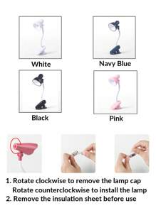 1 pieza Mini luz de libro con baterías, lámpara de lectura nocturna con brazo ajustable y pinza, luz para leer en la cama, luz de lectura por la noche y como iluminación de viaje al aire libre, lámpara de libro con pinza