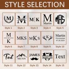 定制伴郎啤酒罐套，最佳伴郎礼物，个性化定制，男士理想礼物，刻字啤酒罐套，男士皮革配饰 - 灰色 - 查看 9