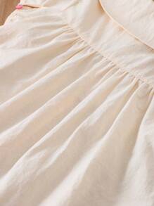 Young Girl Short Sleeve Shirt, Minimalist Fashion, Suitable For Summer