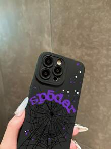 Funda para teléfono con estampado de telaraña y estrellas, compatible con Apple 16 ProMax, 14, 13, 12, 11 Pro Max, XS Max, X, XR, 8, 7, 6S, Plus, Mini, y Galaxy A13 4G, S21 FE 5G, A15, A21S, A34, A12, A50, S21, A71, funda de teléfono resistente a golpes, adecuado como regalo de cumpleaños para novia, novio o uso personal