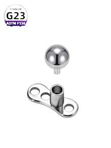 1pc Titanium Alloy 14g Opal Genuine Leather Subdermal Piercing Jewelry Titanium Exquisite Crystal Microcrystal Fashion Cute Versatile Flash Diamondcing Stud Punk Personalized Jewelry - Multicolor - View 14