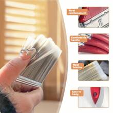 3pcs Wooden Handle Paint Brushes, 1 Inch, 2 Inch, 3 Inch, PET Soft Bristle Durable Cleaning Brush With ABS Handle, Home Decor Wall Painting Tool