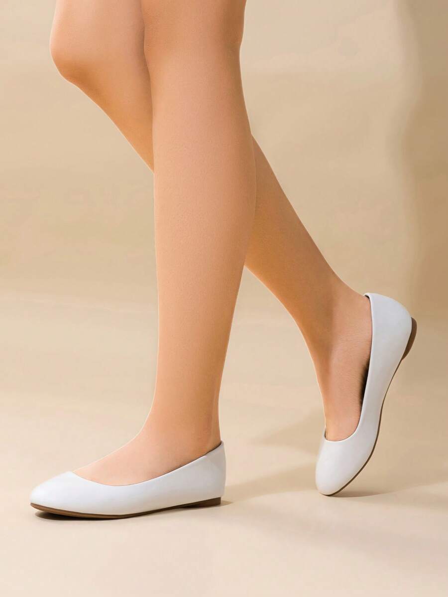 Women's Classic Ballerinas Flats Shoes - trắng - Xem 1