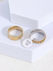 1pc Men's Stylish Simple Ring, Suitable For Everyday Wear - Multicolor - View 2