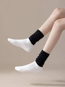 1 Pair Girls Mid-Calf Socks With Bow Decor, Cute Butterfly Lace Crew Socks, Versatile For Daily Wear, Summer - Red - View 40