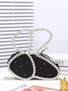 Rhinestone Butterfly Glitter Shiny Clutch Purse, Elegant Glitter Handbag, Classic Creative Evening Clutch Bag Suitable For Valentine's Day Gift, Wedding, Gala, Party, Birthday Gift - View 6