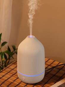 1 Stück weißer Aroma Diffuser, vasenförmiger Ultraschall-Nebelbefeuchter mit LED-Licht-Dekoration für Zuhause