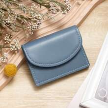 Minimalist Compact Coin Purse, High-End Girl Card Holder, Korean Style Solid Color Change Wallet - Multicolor - View 10