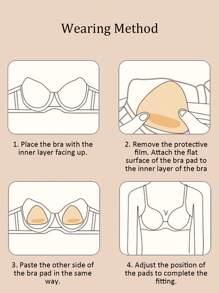 Dwustronne samoprzylepne wkładki do biustonosza Wkładki samoprzylepne do biustonosza Wkładki powiększające piersi Push Up Wielorazowe wkładki usztywniane Ultra Instant Lift