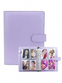 1 套优质多功能 A5 照片卡活页夹，时尚相册设计，紧凑耐用的整理器，PU 皮革活页夹笔记本封面活页整理器，用于日常计划和笔记记录，办公用品，返校，学校用品