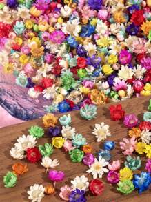140pcs/Pack Miniature Dried Flower In Various Colors, Diy Jewelry, Earring, Crystal, Glass Sphere And Resin Filler, Valentine Day, Gift Gifts Birthday Graduation