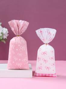 25/50/100pcs Mixed Bowknot Gift Bags With Twist Rope, Floral Pattern Gift Packaging Bags, Suitable For Holidays, Birthdays, Bridal Showers, Baby Showers, Family Events, Party Decorations, Party Favor Bags, Gift Table Decor, Luxury Gift Packaging Bags, Party Favors - Mixed Bow - View 5