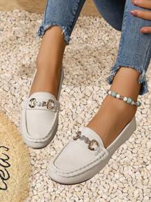 Women's Flat Casual Soft Sole Loafers, Fashion Comfortable Slip-On Nurse Work Shoes, Lightweight And Versatile Mom Shoes