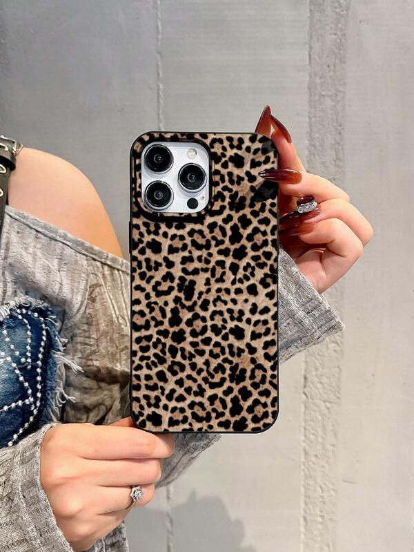 Funda de teléfono a prueba de golpes de 1,5 mm de grosor con estampado de leopardo, compatible con Apple 17, 17 Pro Max, 16 Pro Max, 15, 14, 13, 12, 11 Pro Max, XS Max, X, XR, 8, 7, Plus, Mini, adecuada como regalo de cumpleaños, novia, novio o uso personal