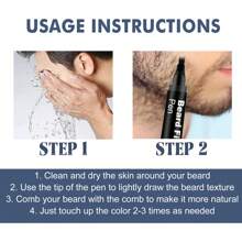 Beard Filling Pen Removable Easy-To-Use Filling Pen Easily Create Thick Beard Hairline