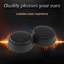 2 件装通用 1000W 汽车扬声器圆顶高音扬声器音响车辆汽车音乐立体声改装扬声器 - 黑色 - 查看 6