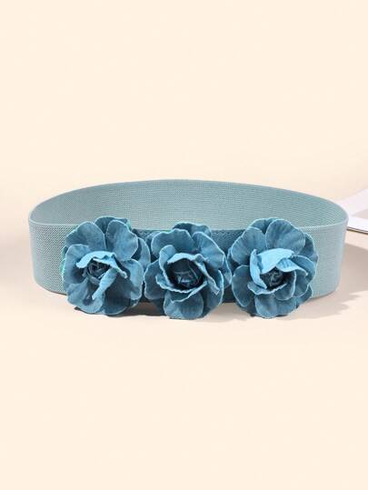 حزام خصر وأحزمة زينة أزهار جديدة للأطفال، حزام خصر مرن، إكسسوار جميل