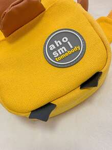 1pc White Fashion Cute Duck Shape Crossbody Bag, Unique Cartoon Animal Style Zipper Closure Mini Shoulder Bag, Campus Fresh Girl - Yellow - View 3